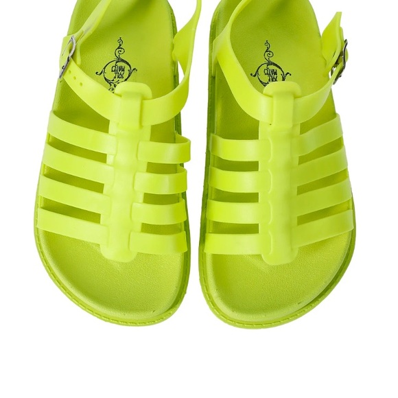 NWT Fisherman Jellies In Lime Green. - Picture 2 of 5